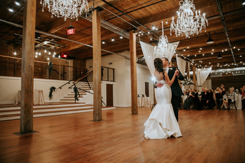 Kara & Bryant's Wedding at The Cloth Mill Wedding by Chelsea Collins Photography All Around Raleigh DJ