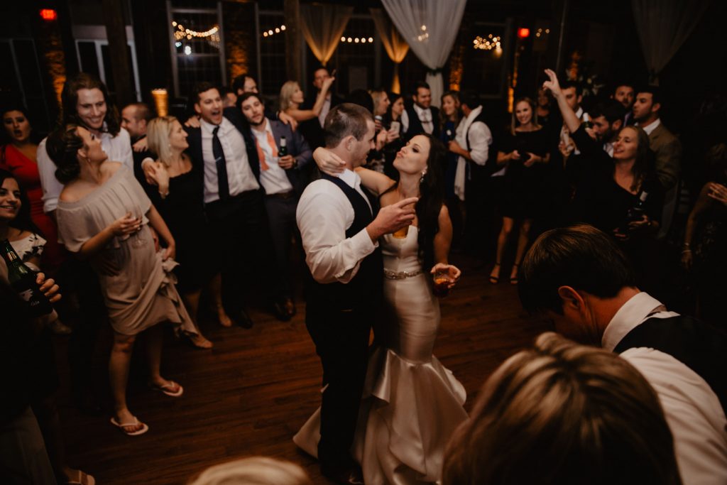 Kara & Bryant's Wedding at The Cloth Mill Wedding by Chelsea Collins Photography All Around Raleigh DJ