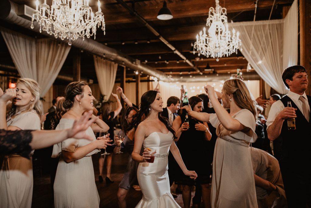 Kara & Bryant's Wedding at The Cloth Mill Wedding by Chelsea Collins Photography All Around Raleigh DJ