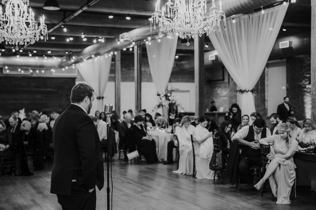 Kara & Bryant's Wedding at The Cloth Mill Wedding by Chelsea Collins Photography All Around Raleigh DJ