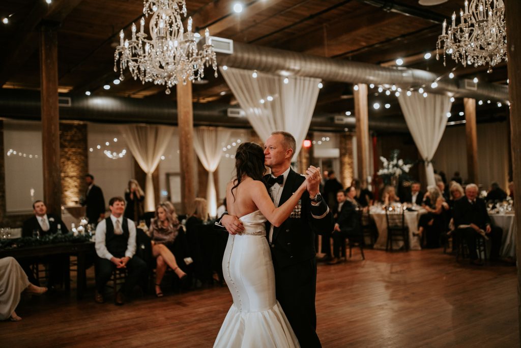 Kara & Bryant's Wedding at The Cloth Mill Wedding by Chelsea Collins Photography All Around Raleigh DJ