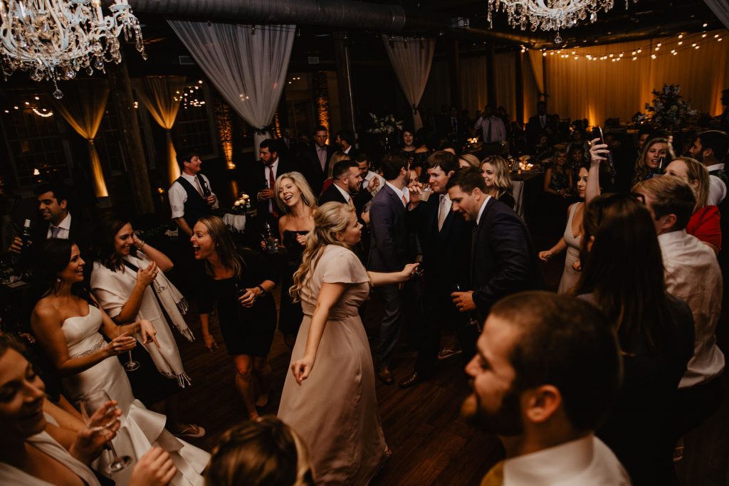 Kara & Bryant's Wedding at The Cloth Mill Wedding by Chelsea Collins Photography All Around Raleigh DJ