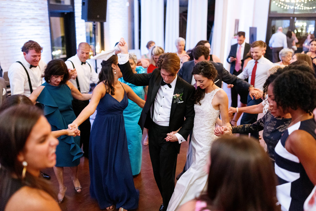 Liz + Trey Wedding at Market Hall Raleigh Uplighting All Around Raleigh DJ