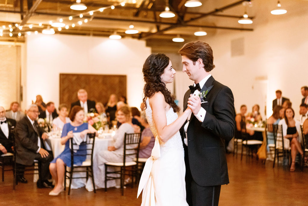 Liz + Trey Wedding at Market Hall Raleigh Uplighting All Around Raleigh DJ